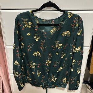 Green floral blouse West Kei (m)